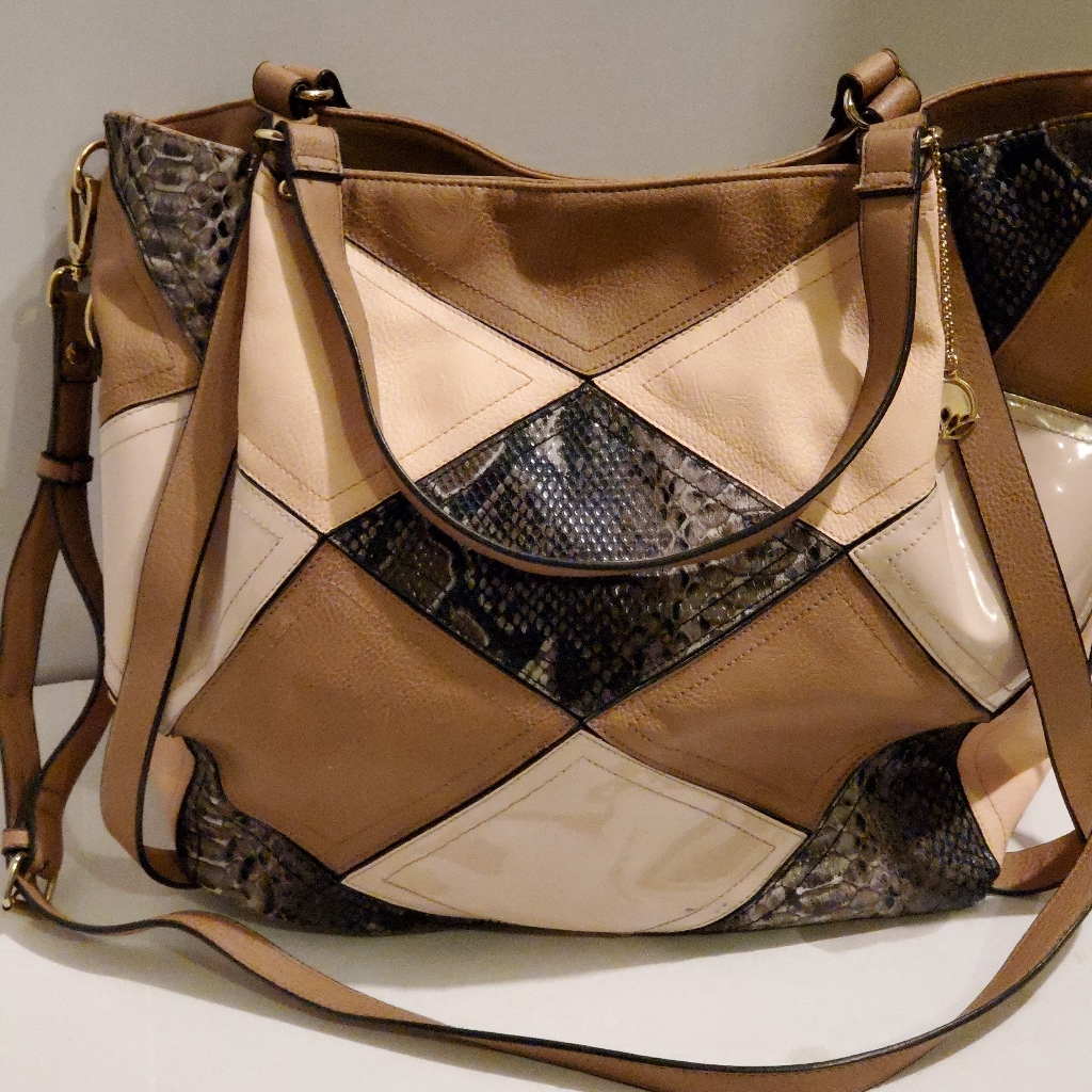 Big Budda Cream And Peach Tote.